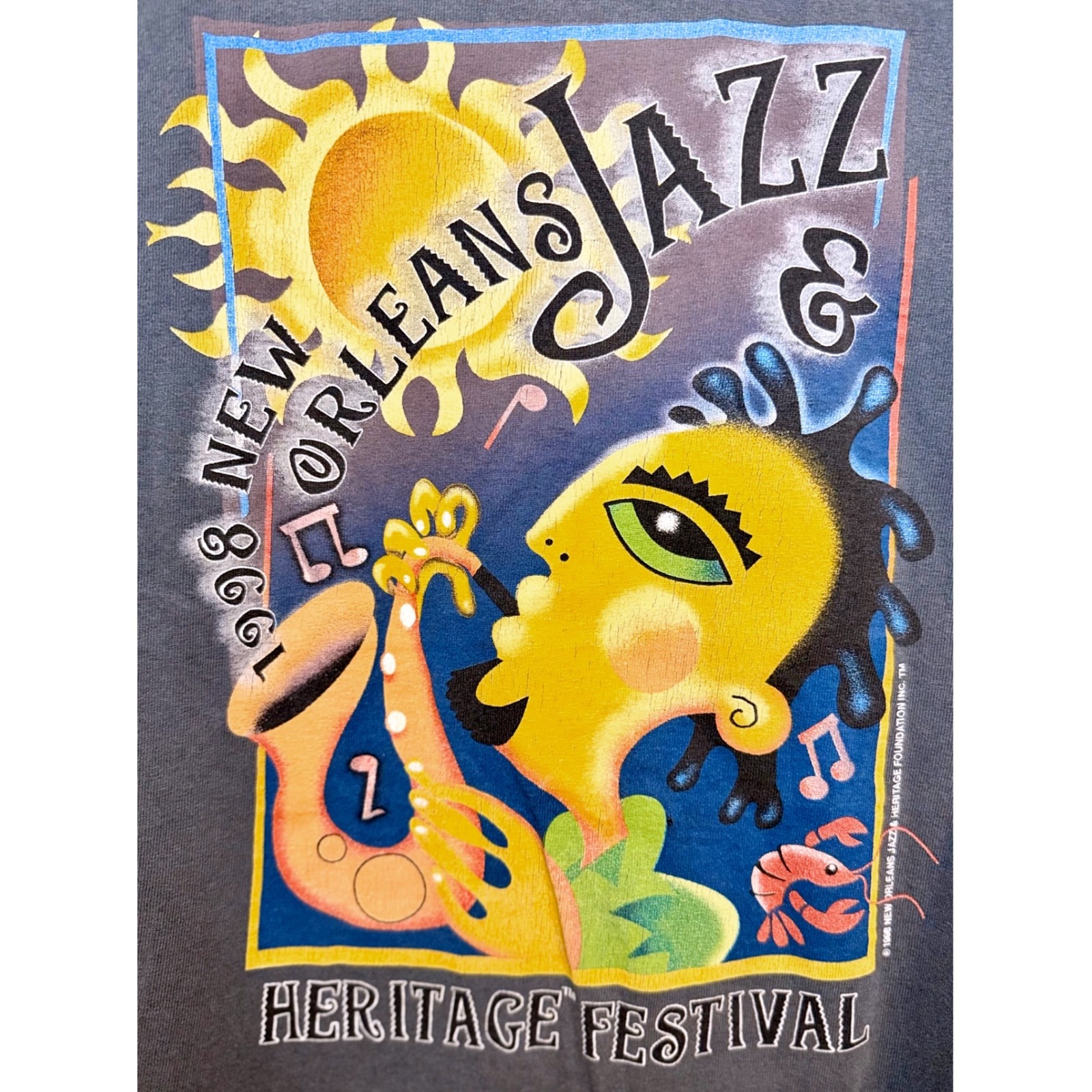 Anvil Vintage 1998 New Orleans Jazz Heritage Festival Tank Top Mens Xl Vtg Usa